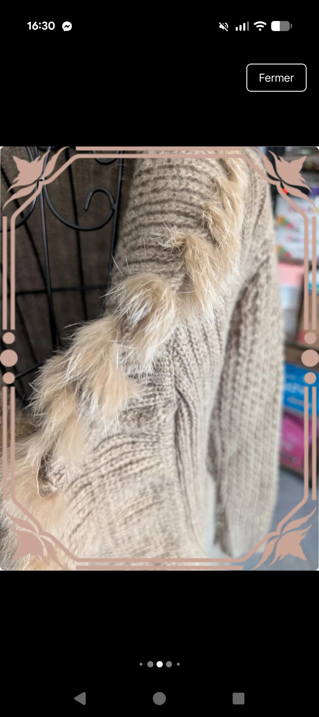 Beautiful beige knit vest with fur details - LPC Girls - Size 32 (XS) – photo 3